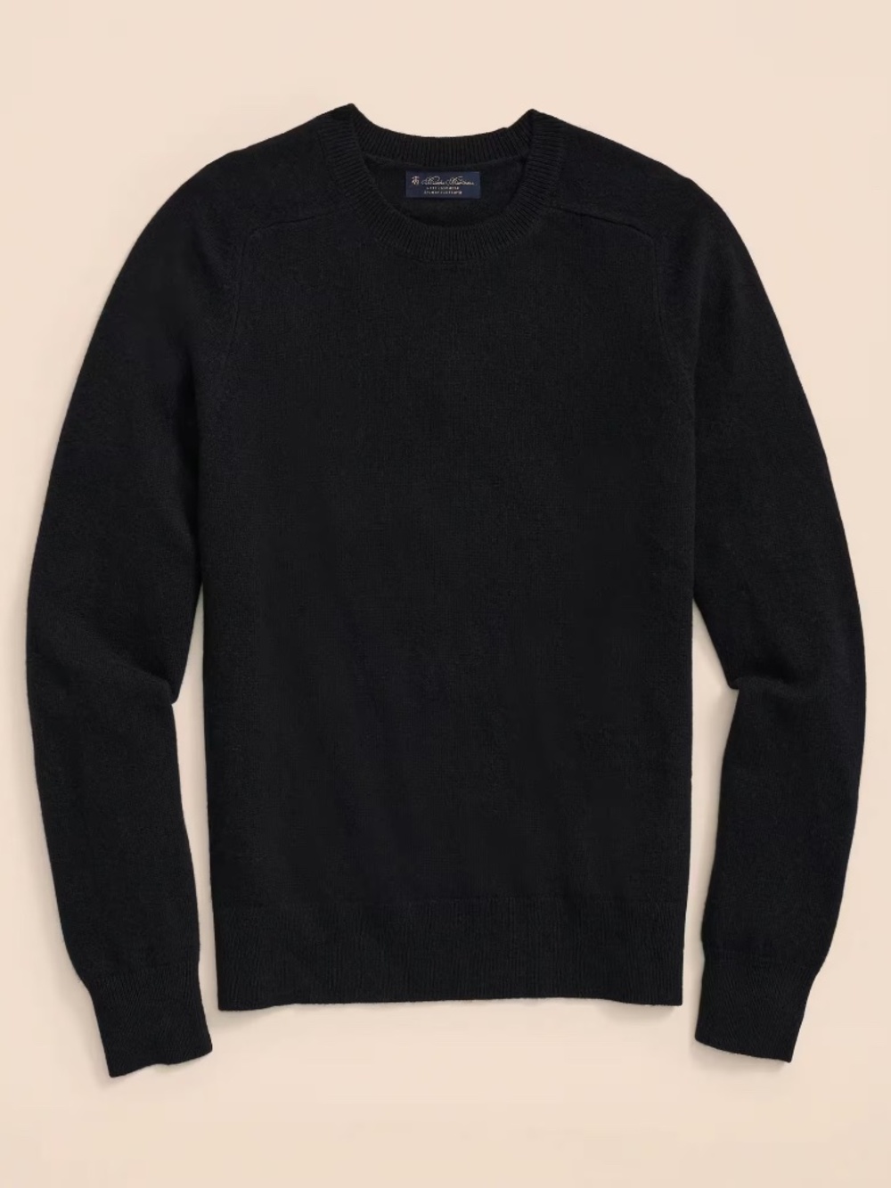 Brooks Brothers Black 3 Ply Cashmere Crewneck Sweater